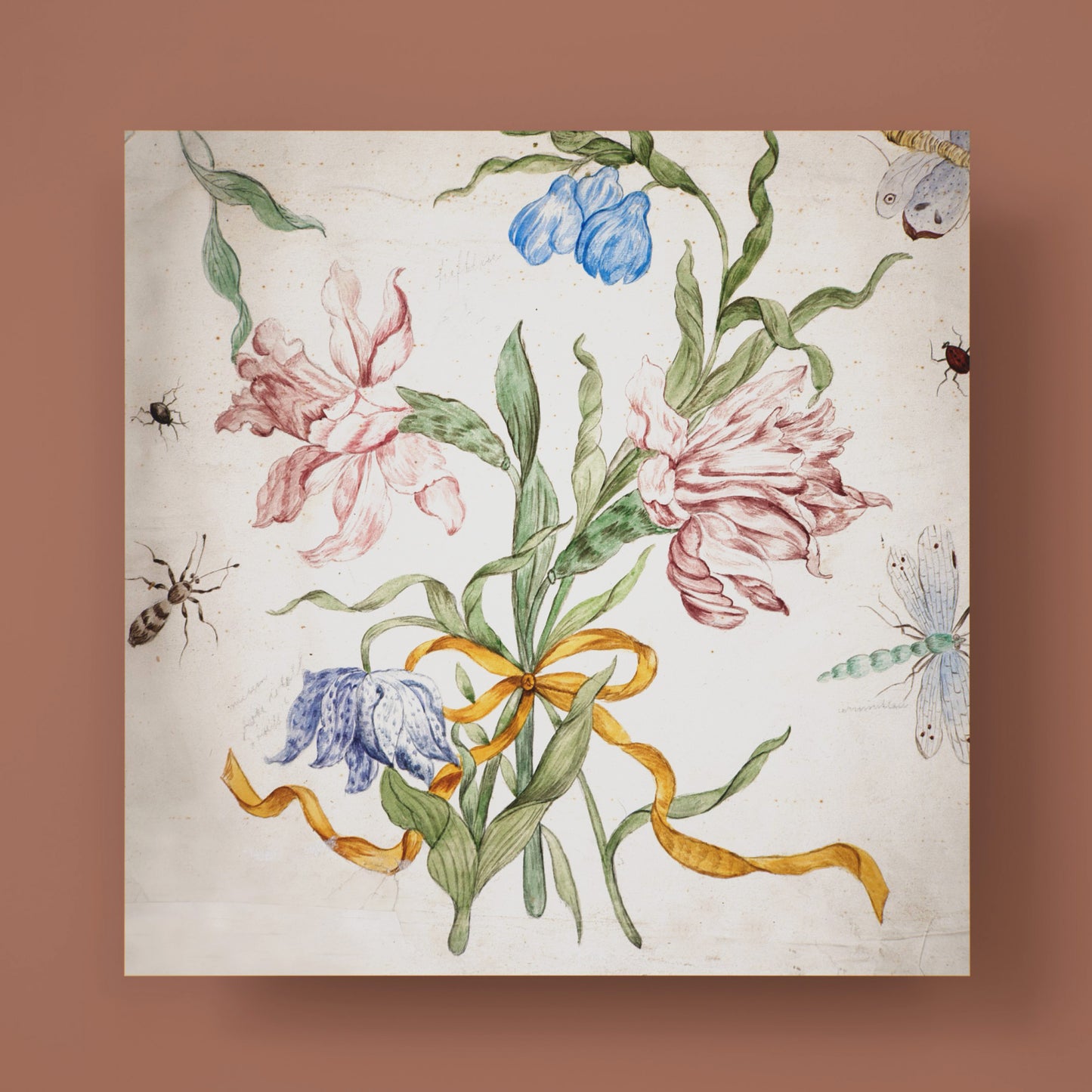 Vykort Amalia Bukett 15 x 15 cm med kuvert